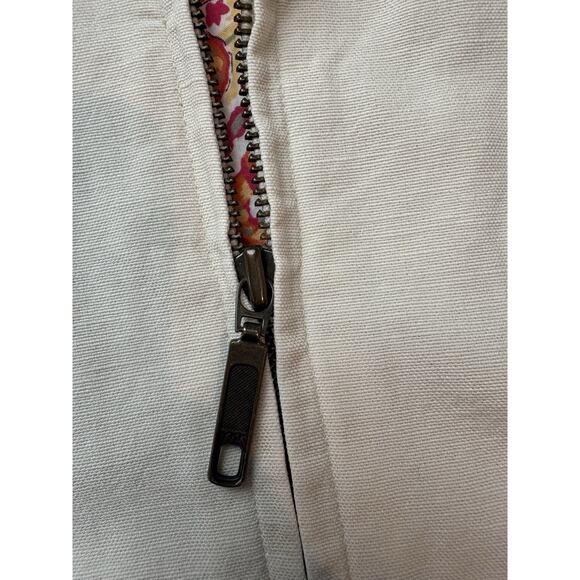 J Jill Layer Jacket Size Large Cream Lightweight Linen Tencel Blend Costal - Picture 6 of 11